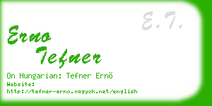 erno tefner business card